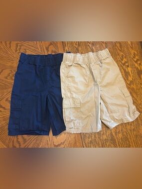 Children’s Place Boys Cargo Adjustable Waist Pull On Shorts Size 12 Navy Khaki